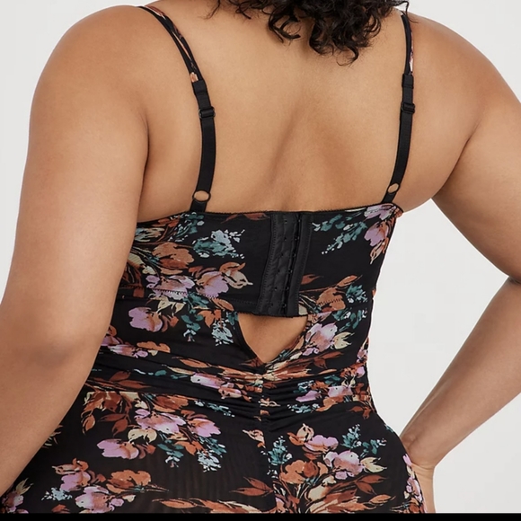 Torrid Floral Mesh Chemise Babydoll Lingerie Plus 5x28 - Picture 2 of 6